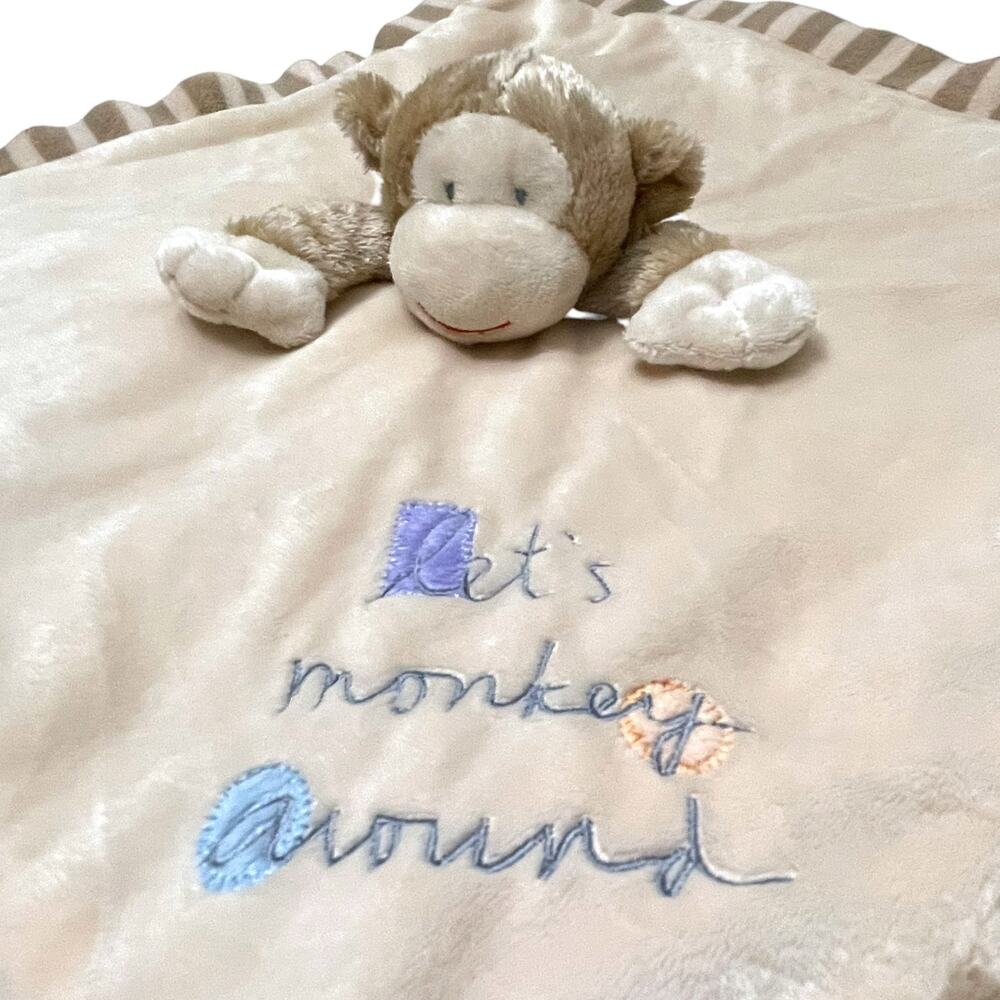 Sandra Magsamen Messages From The Heart Monkey Let's Monkey Around Lovey Blanket